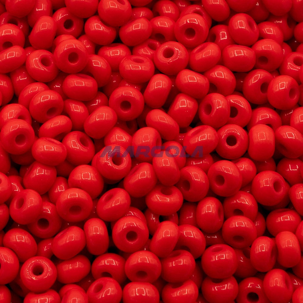 SEED 6/0 RED OPAQUE PRECIOSA ORNELA BEADS