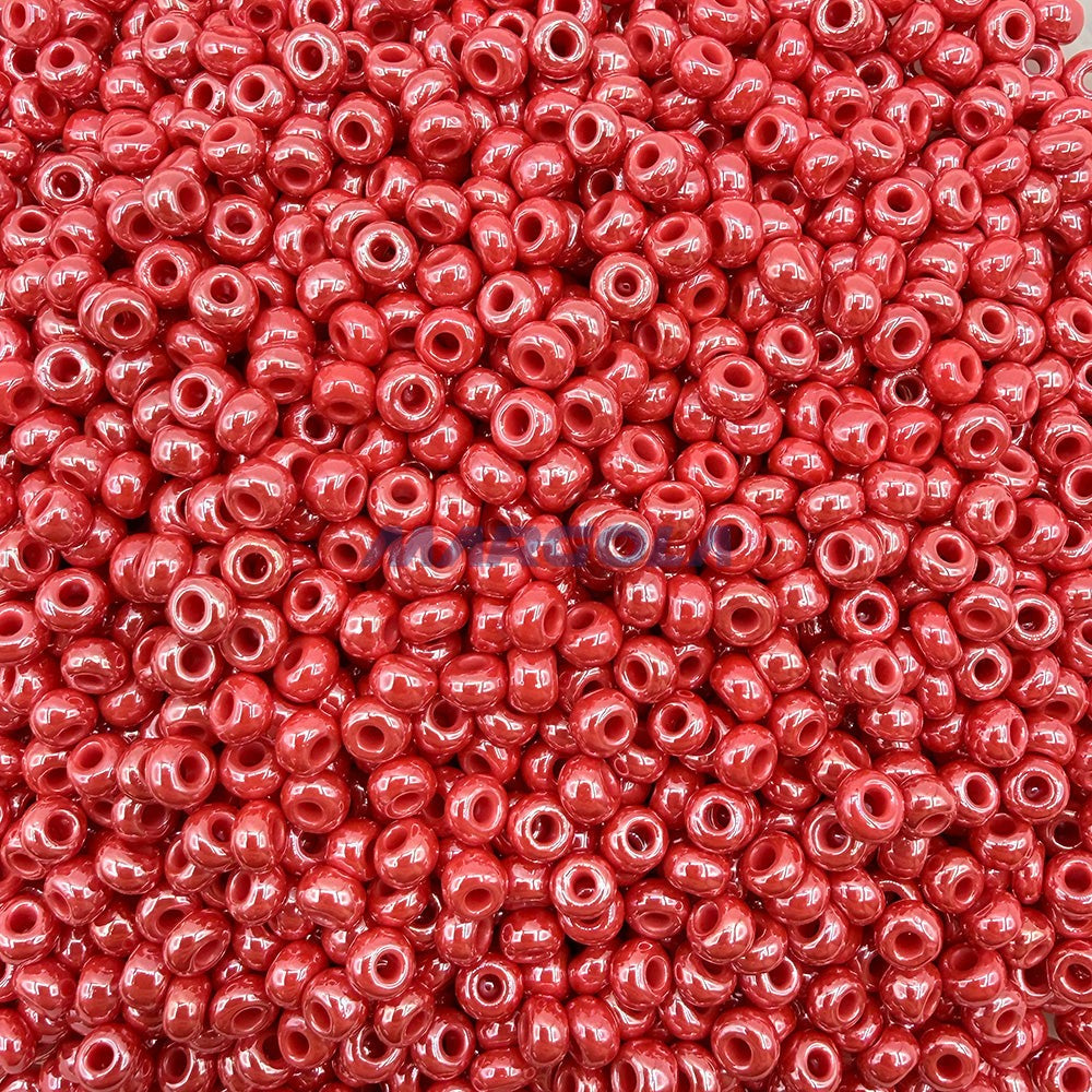 SEED 6/0 CORAL OPAQUE LUSTER PRECIOSA ORNELA BEADS