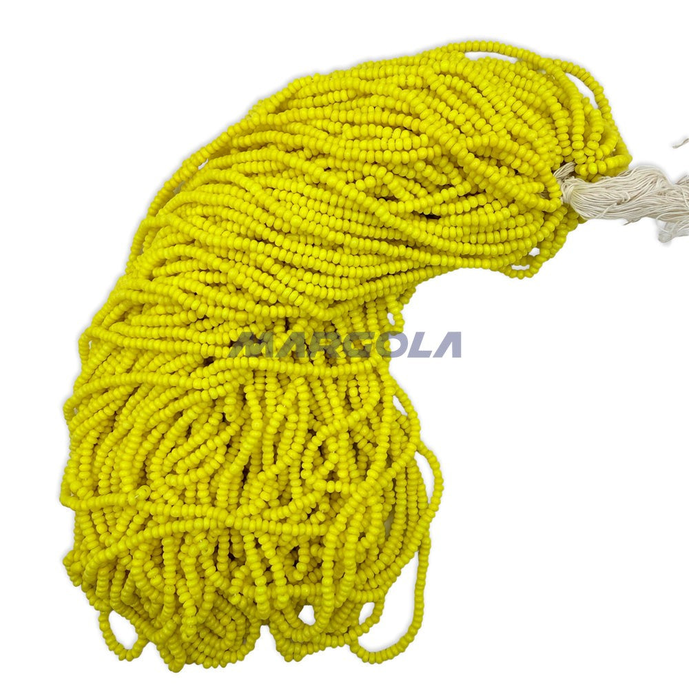 CLEARANCE SEED HANK 7/0 YELLOW OPAQUE PRECIOSA ORNELA BEADS