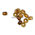 Czech Glass Roller Beads 9mm TOPAZ TRANSPARENT MATTE