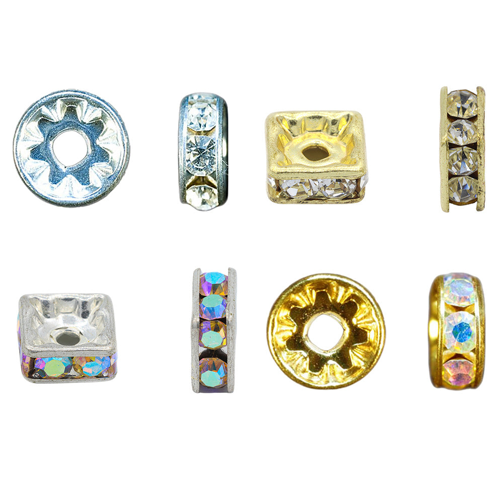 Rhinestone Rondelles & Squaredelles